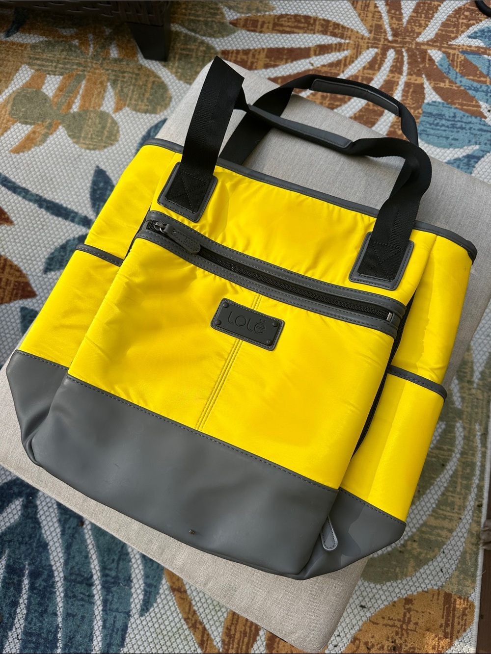 Lole Yellow & Gray Lily Day Tote